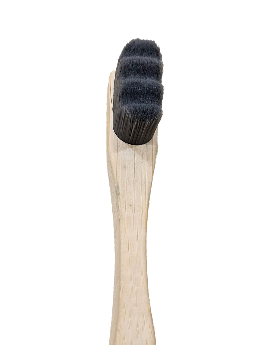 Akoya Green Premium Organic Bamboo Toothbrush | Charcoal Floss-Tip Bristles