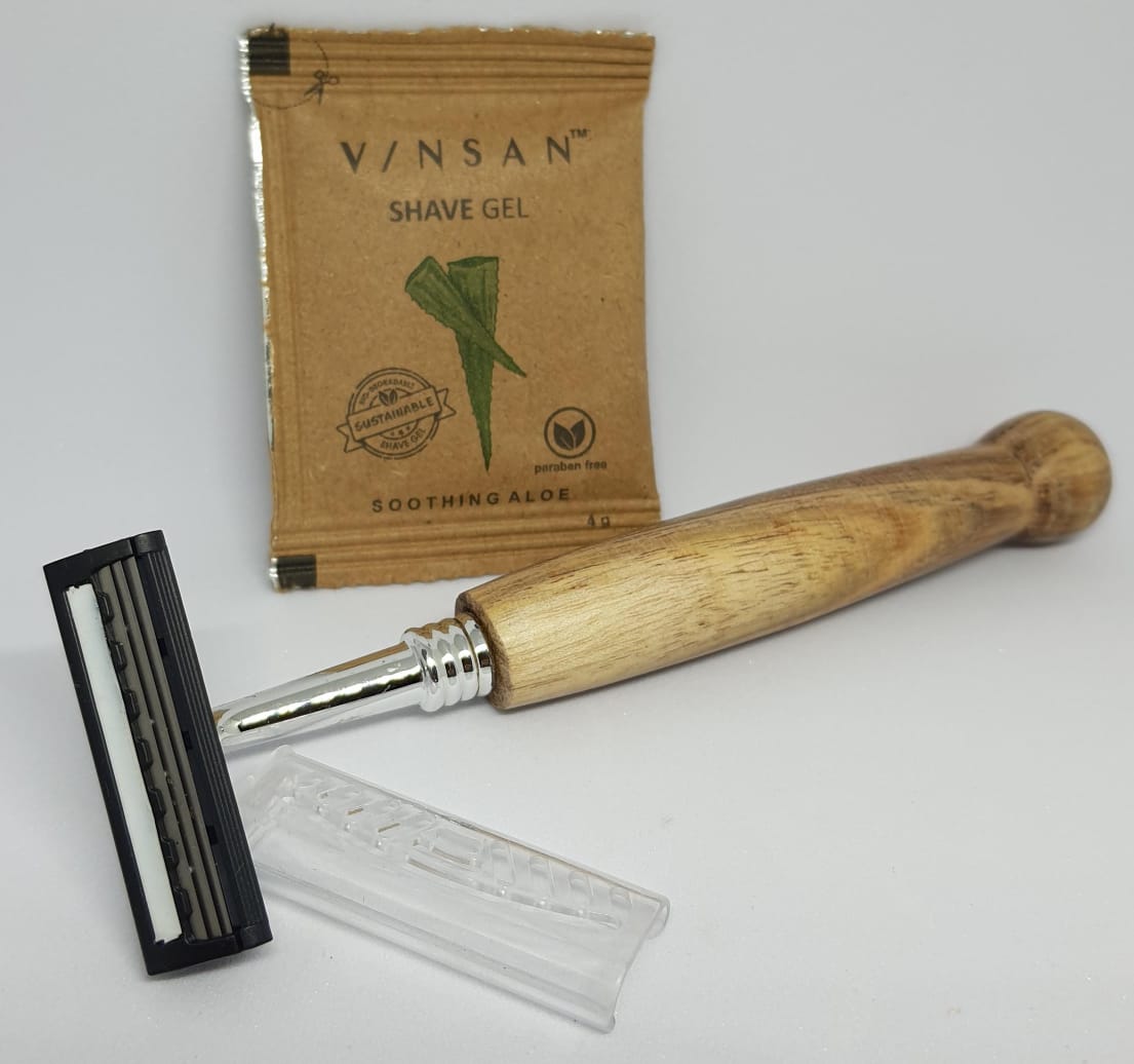 Bamboo Shaving Kit with Gel Pack of 5